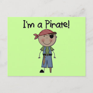 African American Pirate Boy T shirts and Gifts Postcard