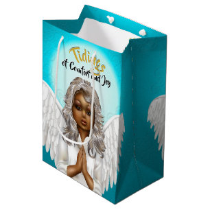 African American Praying Angel Medium Gift Bag