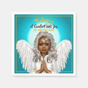 African American Praying Angel Napkin