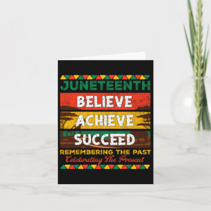 African American Pride Juneteenth Believe Achieve  Card
