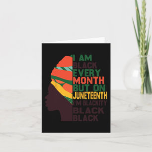 African American Pride Queen Black Month History Card