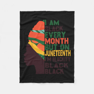 African American Pride Queen Black Month History Fleece Blanket
