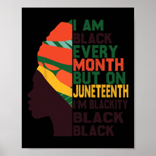 African American Pride Queen Black Month History Poster