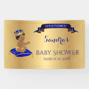 African American Prince Royal Blue Gold Banner