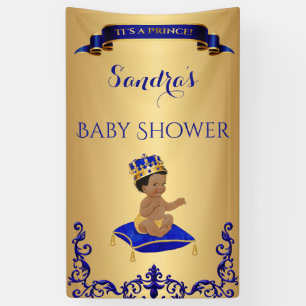 African American Prince Royal Blue Gold Banner
