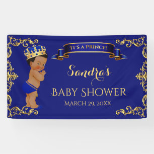 African American Prince Royal Blue Gold Banner