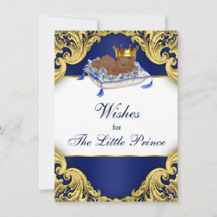 African American Prince Wishes for Baby Advice Card