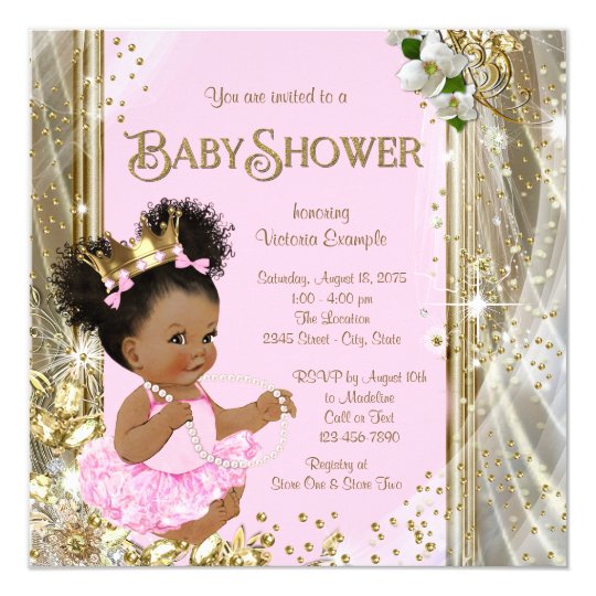 african-american-princess-baby-shower-invitations-zazzle-co-uk
