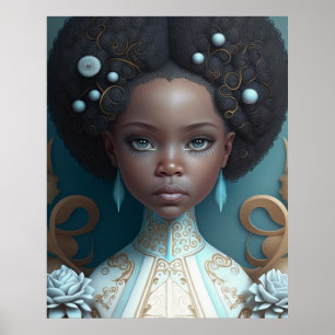 African American Princess, Black Queen Poster 