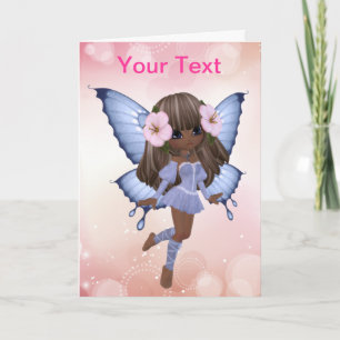 African American Princess Butterfly Greeting Card