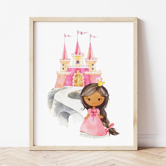 African American Princess, Castle, Girl Nursery Photo Print (Creator Uploaded)