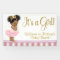 African American Princess Girl Baby Shower Banner