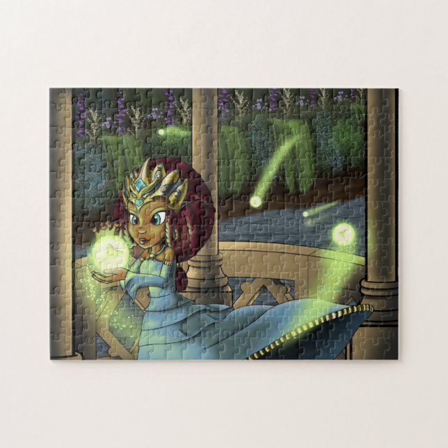 African American Princess on Balcony Jigsaw Puzzle (Horizontal)
