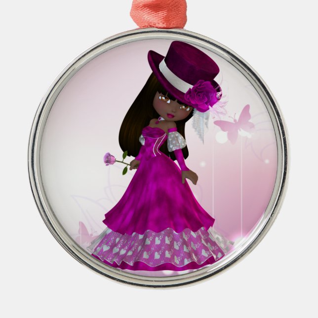 African American Princess Ornament (Front)