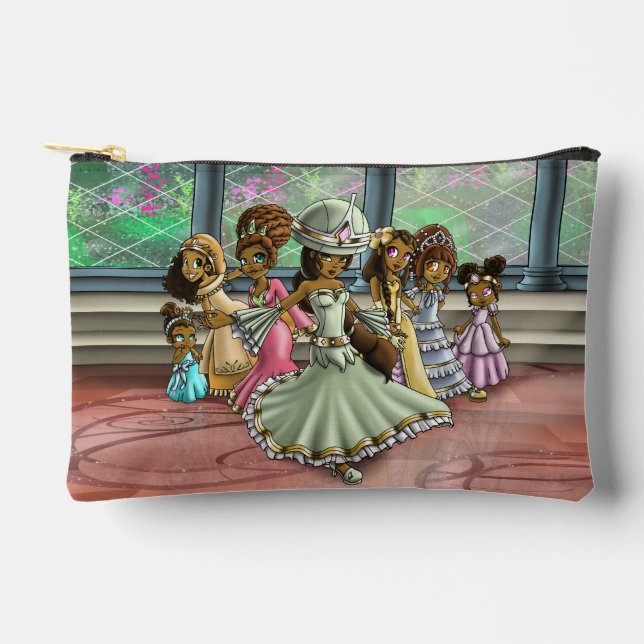 African American Princesses Accessory Pouch (Front)