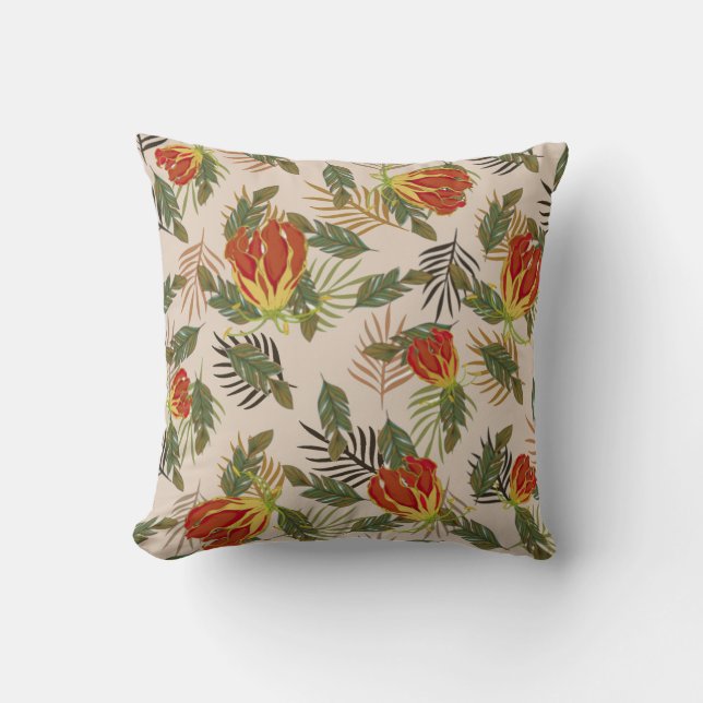 African American Print Throw Pillow (Front)