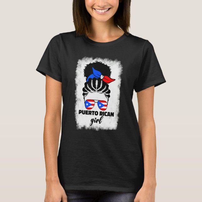 African American Puerto Rican Girl Afro Puerto Ric T-Shirt (Front)