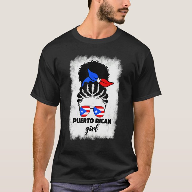 African American Puerto Rican Girl Afro Puerto Ric T-Shirt (Front)