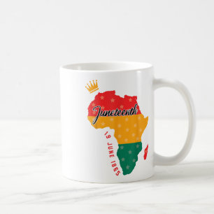 African American Queen African Flag Liberation Map Coffee Mug