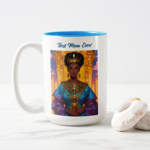 African American Queen Mother's Day Two-Tone Coffee Mug