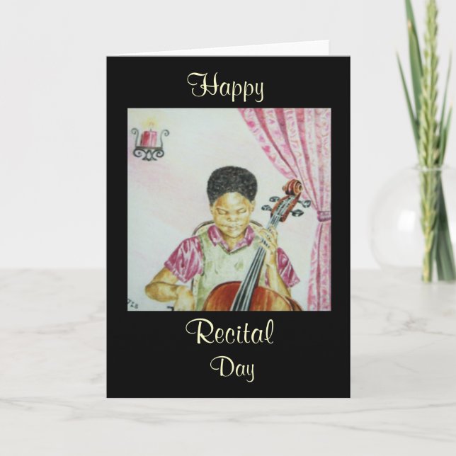 African American Recital Day Greeting Card (Front)