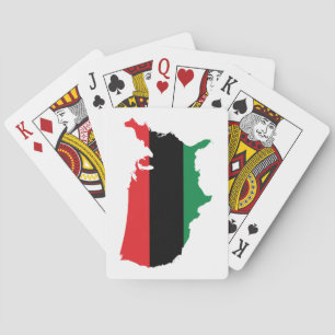African American _ Red, Black & Green Colors Playing Cards