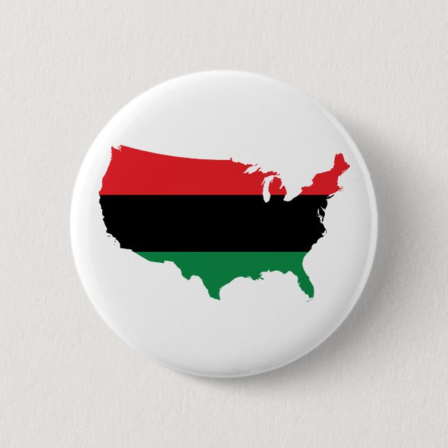 African American _ Red, Black & Green Colours 6 Cm Round Badge (Front)