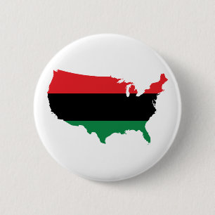 African American _ Red, Black & Green Colours 6 Cm Round Badge