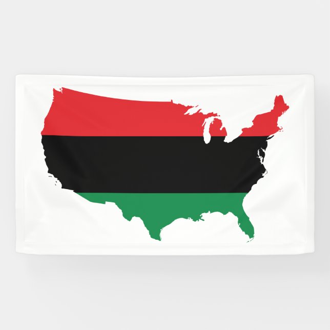 African American _ Red, Black & Green Colours Banner (Horizontal)