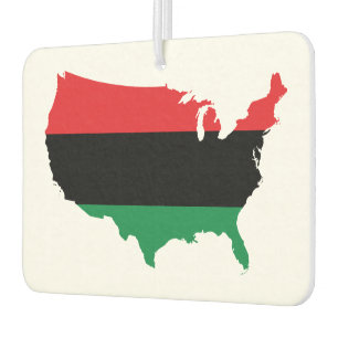 African American _ Red, Black & Green Colours Car Air Freshener