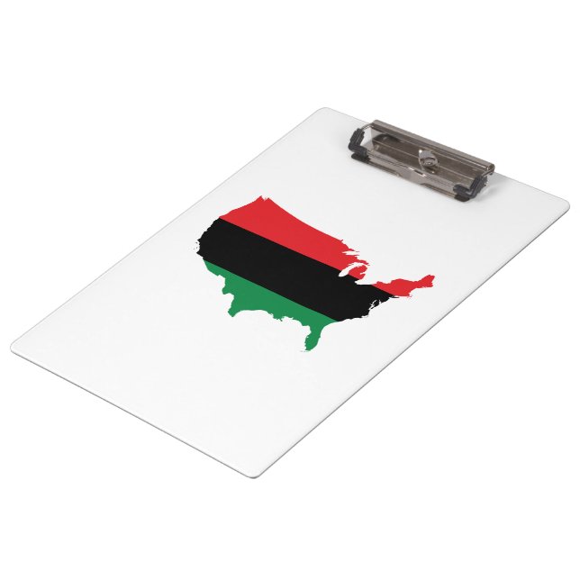 African American _ Red, Black & Green Colours Clipboard (Angled)
