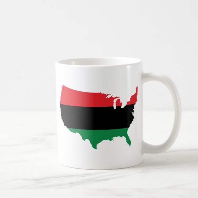 African American _ Red, Black & Green Colours Coffee Mug (Right)