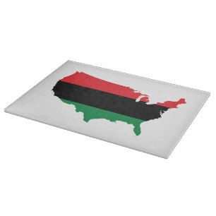 African American _ Red, Black & Green Colours Cutting Board