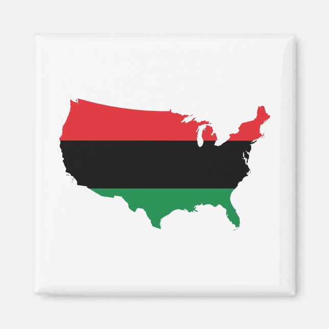 African American _ Red, Black & Green Colours Magnet (Front)