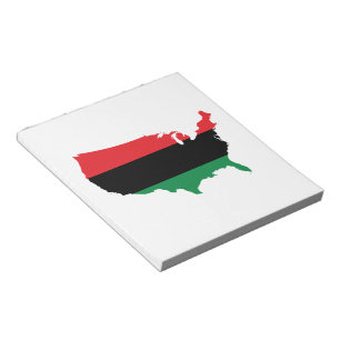 African American _ Red, Black & Green Colours Notepad