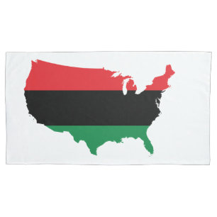 African American _ Red, Black & Green Colours Pillowcase