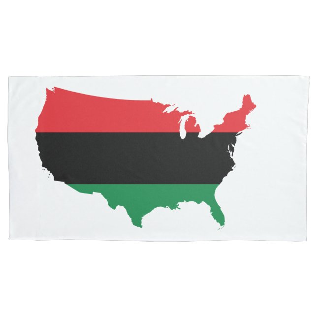 African American _ Red, Black & Green Colours Pillowcase (Front)