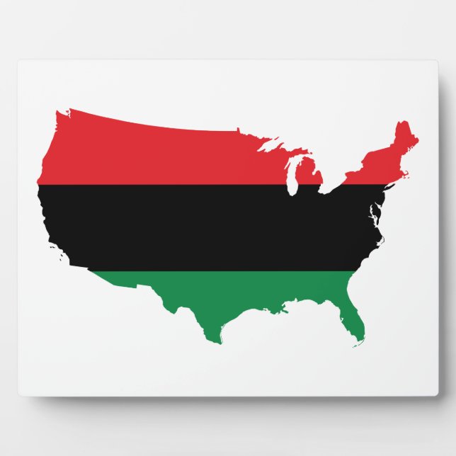 African American _ Red, Black & Green Colours Plaque (Front)