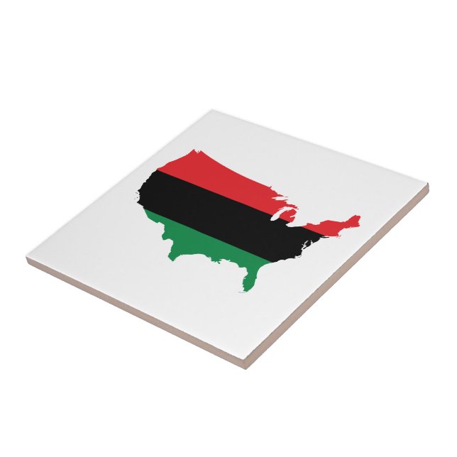 African American _ Red, Black & Green Colours Tile (Side)