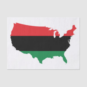 African American _ Red, Black & Green Colours Tissue Paper