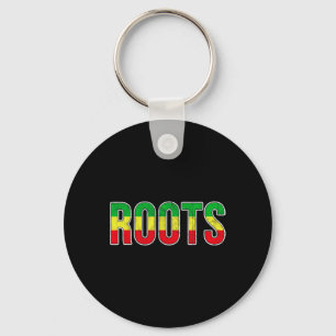 African American Roots Flag - Black History Pride Key Ring