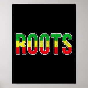 African American Roots Flag - Black History Pride Poster