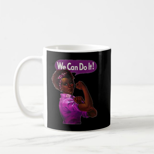 African American Rosie the Riveter Black History R Coffee Mug (Left)