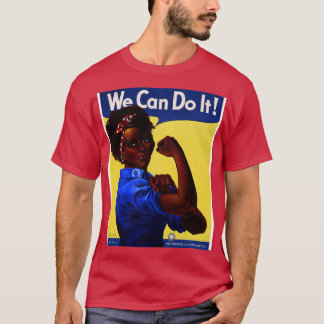 African American Rosie the Riveter We Can Do It Po T-Shirt