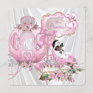 African American Royal Princess Baby Shower Invitation