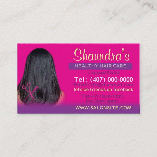African American Salon Business/Appointment Cards (Front)