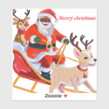 African american santa and friends