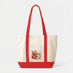 African american santa and friends tote bag