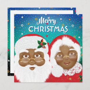African American Santa and Mrs Claus