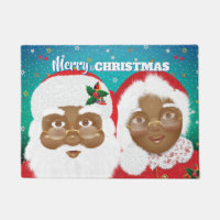 African American Santa and Mrs Claus Christmas